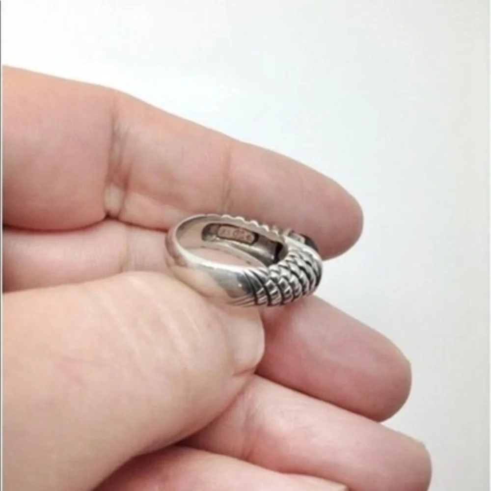 Smoky quartz sterling silver Designer ring size 5.25
